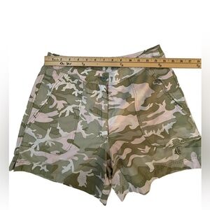 Guy Harvey Green and White Camo Women's Cargo Shorts